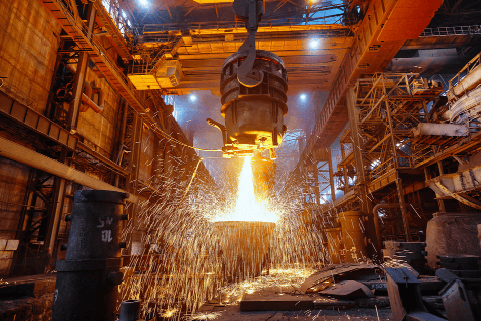 Metallurgy smelting workshop scene
